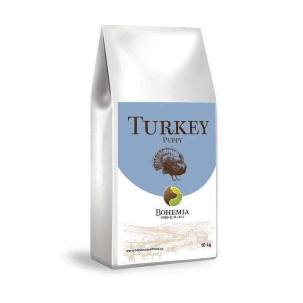Premium Line 10 kg pose med sundt Premium hvalpe hundefoder fra Bohemia Pet Food med kalkun
