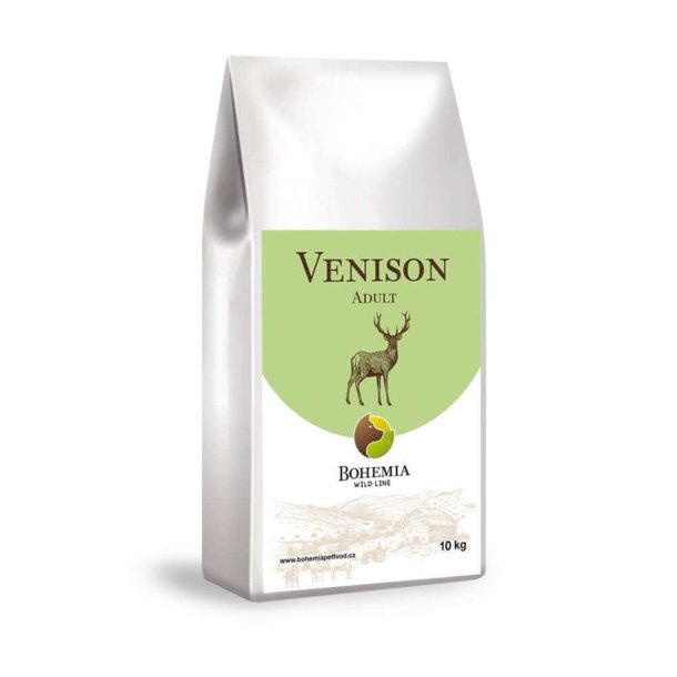 Wild Line 10 kg pose med sundt og allergivenligt voksen hundefoder fra Bohemia Pet Food med hjortek�d