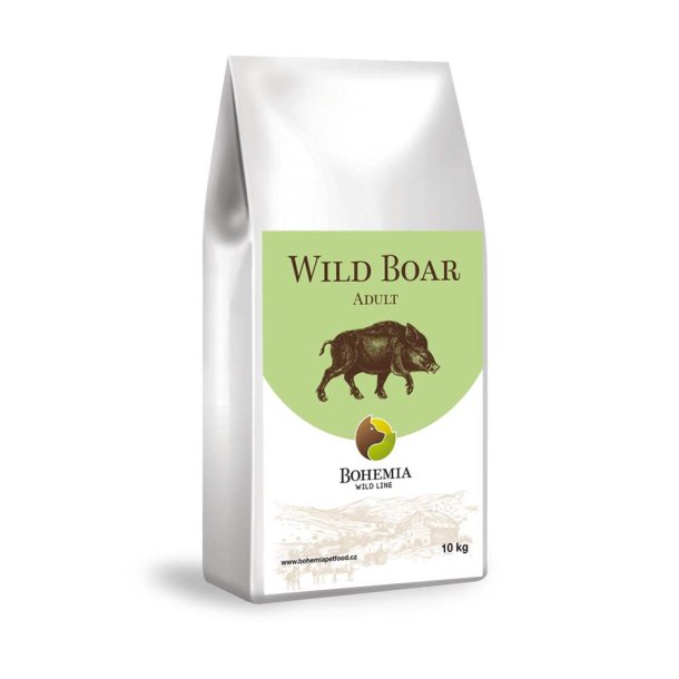 Wild Line 10 kg pose med sundt og allergivenligt voksen hundefoder fra Bohemia Pet Food med k�d fra vildsvin